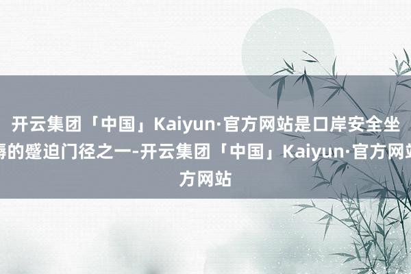 开云集团「中国」Kaiyun·官方网站是口岸安全坐褥的蹙迫门径之一-开云集团「中国」Kaiyun·官方网站