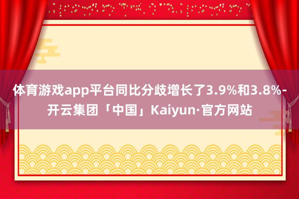 体育游戏app平台同比分歧增长了3.9%和3.8%-开云集团「中国」Kaiyun·官方网站