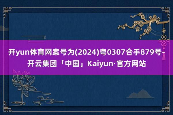 开yun体育网案号为(2024)粤0307合手879号-开云集团「中国」Kaiyun·官方网站