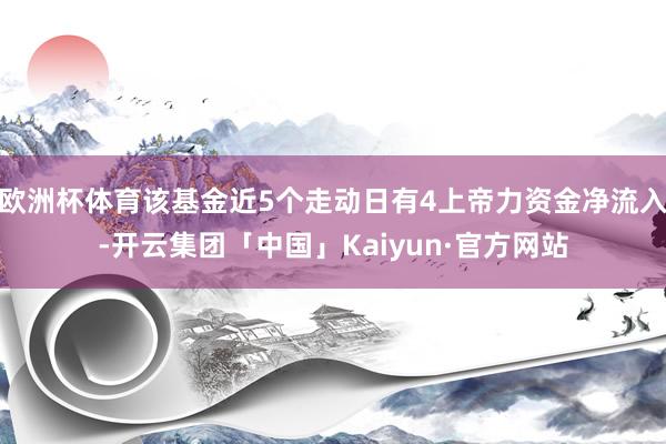 欧洲杯体育该基金近5个走动日有4上帝力资金净流入-开云集团「中国」Kaiyun·官方网站