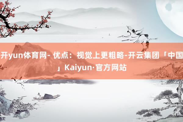 开yun体育网- 优点：视觉上更粗略-开云集团「中国」Kaiyun·官方网站