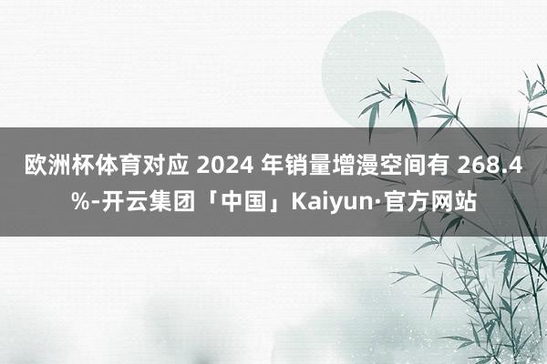 欧洲杯体育对应 2024 年销量增漫空间有 268.4%-开云集团「中国」Kaiyun·官方网站